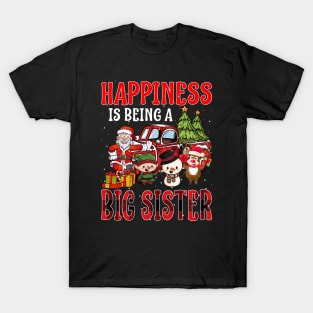 Happiness Is Being A Big Sister Christmas T-Shirt